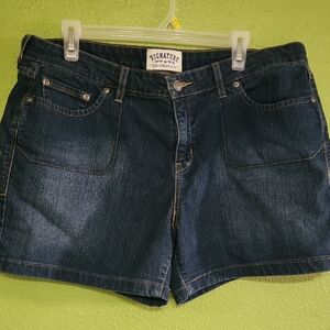 Signature by Levi Strauss Women's Dark Blue Jean Shorts